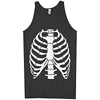 Threadrock Men's Skeleton Rib Cage Halloween Costume Tank Top