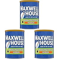 Maxwell House Original Blend Decaf Ground Coffee, Medium Roast, 11 Ounce Canister (Pack of 3)