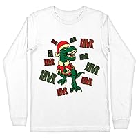 T Rex Christmas Long Sleeve T-Shirt - Rawr T-Shirt - Dino Print Long Sleeve Tee Shirt
