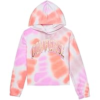 Converse Girl's All Over Print Tie-Dye Boxy Hoodie (Toddler/Little Kids)