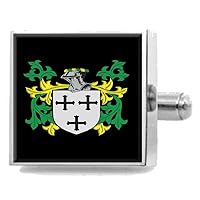 Higgins Ireland Family Crest Coat Of Arms Sterling Silver Cufflinks Engraved Box