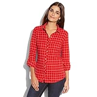Lucky Brand Women's Dottie Red Flannel Shirt