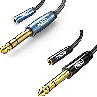 MillSO Bundle 1/4 to 3.5mm Headphone Adapter TRS 6.35mm 1/4 Male to 3.5mm 1/8 Female Stereo Jack Audio Adapter for Amplifiers, Guitar, Keyboard Piano, Home Theater, Mixing Console, Headphones