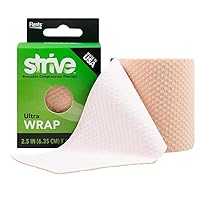 Ultra Athletic Tape | Sports Wrap for Wrist, Hand, Leg and More | 25 in x 60 in | Tan | Latex-Free