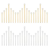 UNICRAFTALE Metal Bar Charms Stainless Steel Bar Pendants Earring Charms Rectangle Bar Pendant for Earrings Jewellery Making