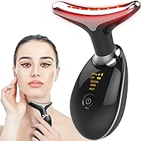 Vibration Face and Neck Massager - Triple-Action Wrinkle Remover for Skin Care, Tightening, and Smoothness (Black)
