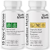 Colon Cleanse and CandEase Matrix Pills | Support for Body Detox Gut Health & Intestinal Flora Restoring Normal Acidity Level