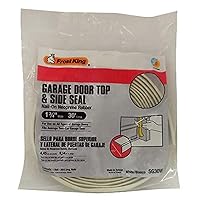 Frost King SG30W Frost King Plastic Garage Door Side and Top Weather-strip Kit 13/4-Inch-b-30-Foot, White