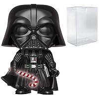 Funko Star Wars: Holiday - Darth Vader with Candy Cane Glow-in-The-Dark Chase Pop! Vinyl Figure (Bundled with Compatible Pop Box Protector Case)