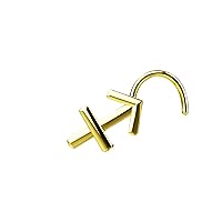 8mm Sagittarius Zodiac Nose Stud 925 Sterling Silver Metal With 14k Gold Plated Nose Jewelry