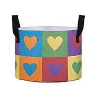 Hearts Grow Bags 10 Gallon Fabric Pots with Handles Heavy Duty Pots for Plants Aeration Container Nonwoven Plant Grow Bag for Garden Tomato Fruits Flowers Vagetables