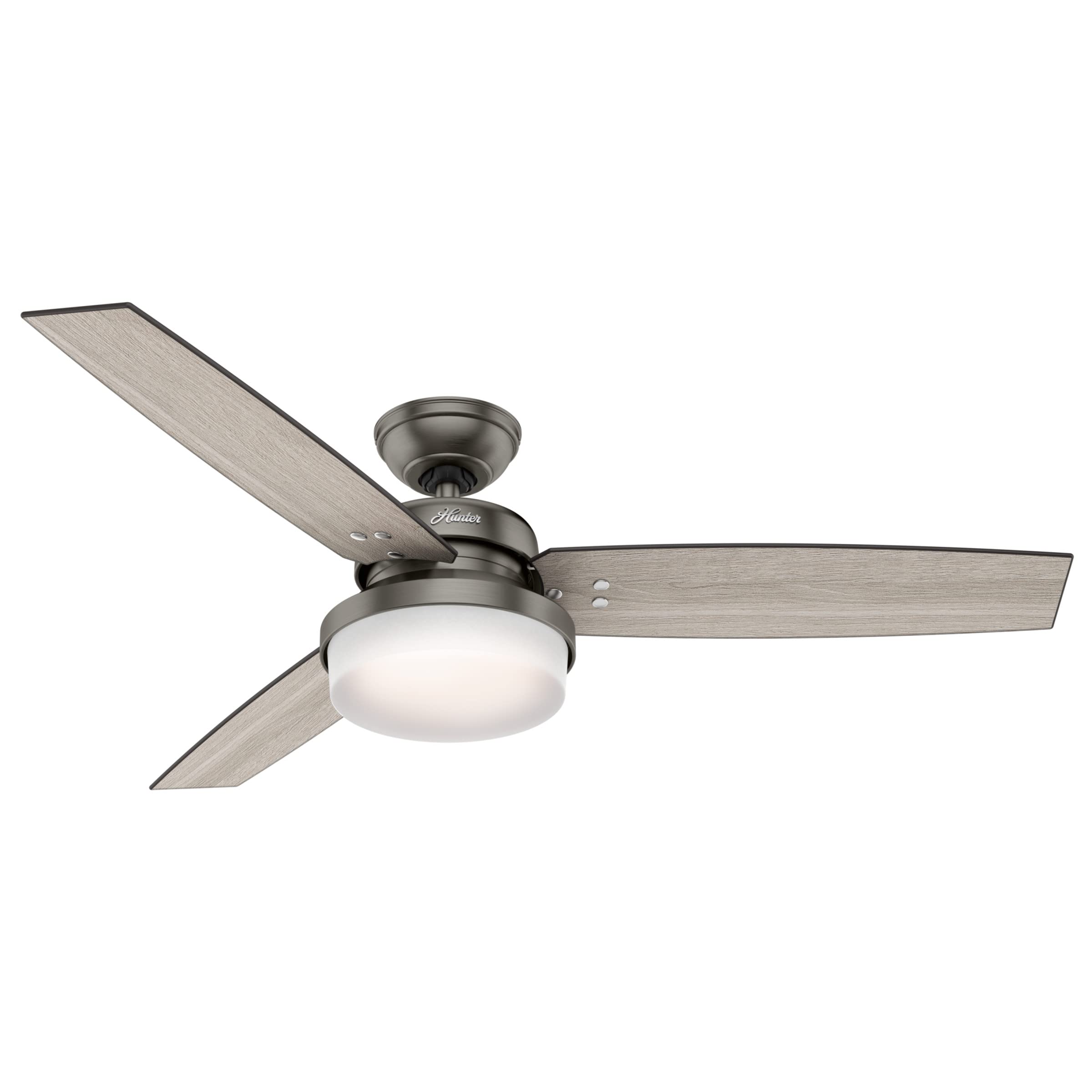 Hunter Fan Company, 59211, 52 inch Sentinel Brushed Slate Ceiling Fan with LED Light Kit and Handheld Remote