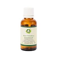 R V Essential Pure Citriodora Essential Oil 15ml (0.507oz)- Eucalyptus citriodora (100% Pure and Natural Therapeutic Grade)