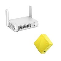 GL.iNet GL-SFT1200 (Opal) Secure Travel WiFi Router & GL.iNet GL-MT300N-V2(Mango) Portable Mini Travel Wireless Pocket VPN Router