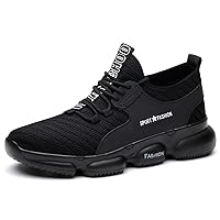 Men's Steel Toe Shoes Lightweight Breathable Work Shoes Non-Slip Anti-Puncture Sneakers, Insulated Industrial Work Shoes