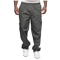 Yoga Pants for Men Warm Pants Exercise Pants Fashion Casual Solid Color Elastic Pocket Overalls Pants