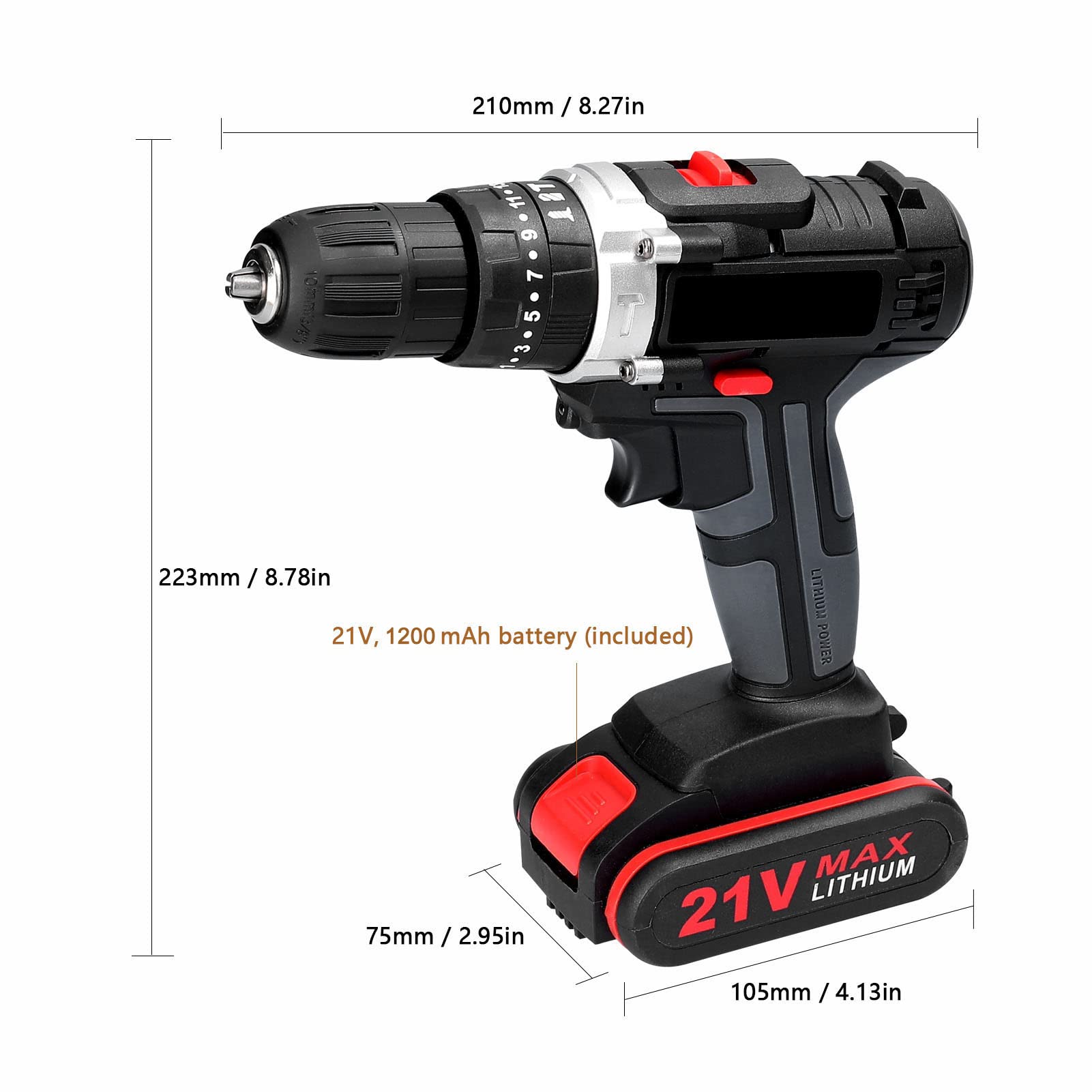 Fangzi Electric Drill Household 3-in-1 Multi-functional Electric Drill Mini Screwdriver Rotation Method Adjustment 25 Gear Torque Adjustable