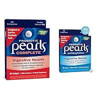 Probiotic Pearls Complete & Probiotic Pearls Acidophilus, Digestive and Immune Health Support for Women and Men*, Protects Against Occasional Constipation and Bloating*, 90 Softgels
