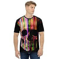 Rainbow Skull Men's/Women's Sublimation T-Shirt by Ross Farrell