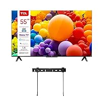 TCL 55-Inch Class 4K Smart LED TV HDR + Wall Mount Mobile App Works with Siri Alexa and Google Assistant HDMI USB (Renewed)