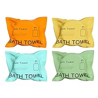 Disposable Bath Towels,4 Pcs 55 X 27Inch Large Shower Towels, Portable Body Towel for Travel, Hotel,Camping, Hiking, Beauty Salon, Hotel