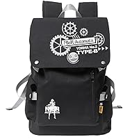 NieR:Automata Game Cosplay Rucksack 15.6 Inch Laptop Backpack Casual Travel Bag Unisex Grey / 8