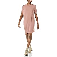 Amazon Essentials Women's Jersey Oversized-Fit Short-Sleeve Pocket T-Shirt Dress (Previously Daily Ritual)