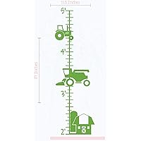 Wall Décor Plus More Farm Tractor Growth Chart Vinyl Boy Bedroom Art Décor Wall Stickers, Lime Green