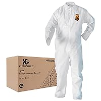 KleenGuard™ A20 Breathable Particle Protection Coveralls (49004), REFLEX Design, Zip Front, White, XL, 24 / Case