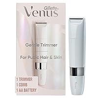Gillette Venus Intimate Grooming Womens Electric Razor, Bikini Trimmer for Pubic Hair and Skin, Trimmer for Women, Includes 1 Womens Razor, Pubic Hair Removal for Women, 1 Comb, 1 AA Battery
