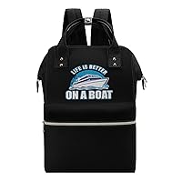 Life is Better on Boat Travel Backpacks Multifunction Mommy Tote Diaper Bag Changing Bags