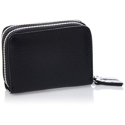 KALMORE Women's Leather RFID Secured Spacious Cute Zipper Card Wallet Small Purse