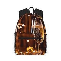 Wine Cup School Backpack For, Unisex Large Bookbag Schoolbag Casual Daypack For
