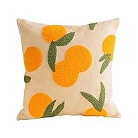 Morocco Woven Tufted Orange Fruit Throw Pillow Case Nordic Modern Colorful Vase Leaves Pattern Geoemtric Cushion Cover