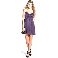 Purple Spaghetti Strap Bow Detail Mini Dress Size XS