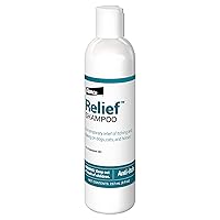 Elanco Relief Shampoo, temporary relief of itching and flaking, moisturizer for dry skin and coat, for dogs, cats and horses, 8 oz