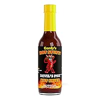 Gordy's Hot Stuff! Gourmet Hot Sauce - Made in Texas with Red Chili Peppers for a Rich and Complex Flavor - Handcrafted in Small Batches - All-Natural, Gluten-Free, Vegan-Friendly (Devil's Piss, 5.7oz (Pack of 1))