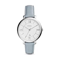 Fossil Women's ES3821 Jacqueline Analog Display Analog Quartz Watch with Blue Leather Band