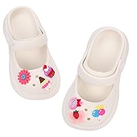 Boys Girls Clogs Garden Shoes Slip on Water Shoes, Cute Mary Jane Slides with DIY Charms Beach Slippers Sandals for Toddler/Little Kids/Big Kids