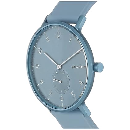 Skagen Aaren Colored Silicone Quartz Minimalistic 41mm Watch