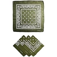 Beauty Town 3 Pcs Face Bandana Handkerchiefs 100% Cotton Paisley Multipurpose Head Wrap Scarf