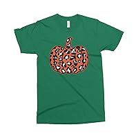 Threadrock Men's Leopard Print Orange Pumpkin T-Shirt