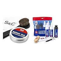 Stone and Clark Complete Shoe Care Set: Leather Boot Conditioner & Sneaker Cleaning Kit