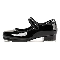 Tap Shoes Easy Strap for Girls and Boys Dance Shoes for Kids Black (Toddler/Little Kid/Big Kid)