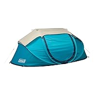 Coleman Pop-Up Camping Tent with Instant Setup, 2/4 Person Tent Sets Up in 10 Seconds with Pre-Assembled Poles, Adjustable Rainfly, & Taped Floor Seams