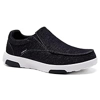 OrthoComfoot Men's Orthopedic Comfortable Slip On Shoes with Arch Support, Orthotic Loafers for Plantar Fasciitis, Canvas Leisure Vintage Flat Walking Shoes for Foot and Heel Pain Relief