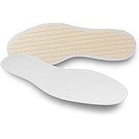 Pedag Summer | Terry Cotton Sockless Insoles | Barefoot Inserts | Handmade in Germany | Absorbs Sweat & Controls Odor | Wear Without Socks | Washable | US Women 7/ EU 37 | White | 1 Pair