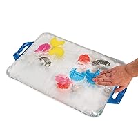 S&S Worldwide Soothing Sensory Pat Mat. Fill With Hot or Cold Water to Stimulate Senses and Relieve Stiff and Arthritic Hands. 16