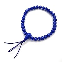 Imitation Lapis Lazuli Glass Bracelet Japanese Juzu Prayer Beads Asian Rosary Zen Made in Kyoto UDA37
