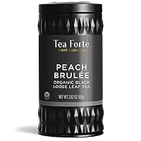 Tea Forte Black Tea, Peach Brulee, Loose Tea Canister
